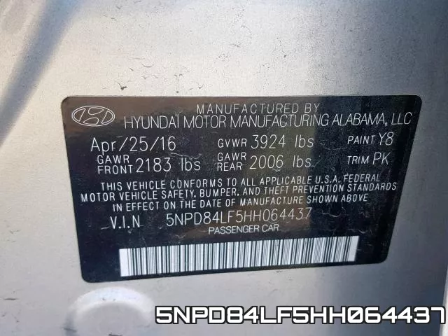 5NPD84LF5HH064437 фото 2