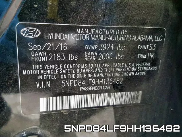 5NPD84LF9HH136482 фото 2