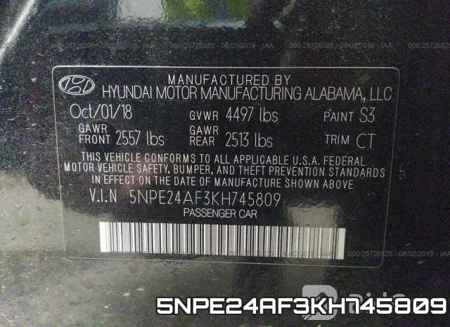 5NPE24AF3KH745809 фото 10