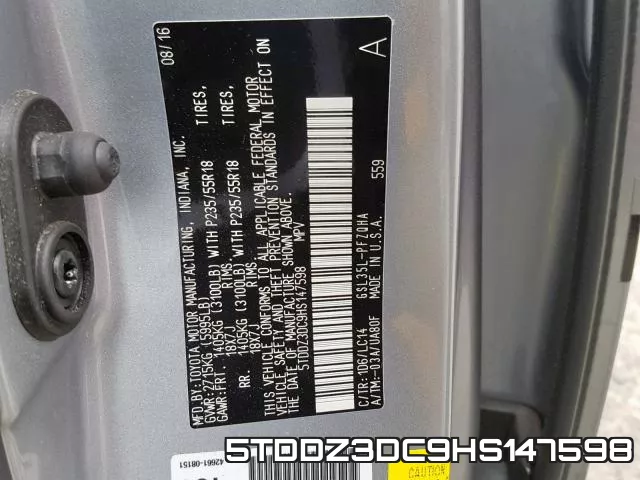 5TDDZ3DC9HS147598 фото 2