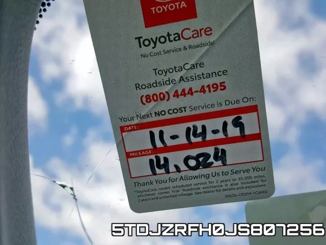 5TDJZRFH0JS807256 фото 9