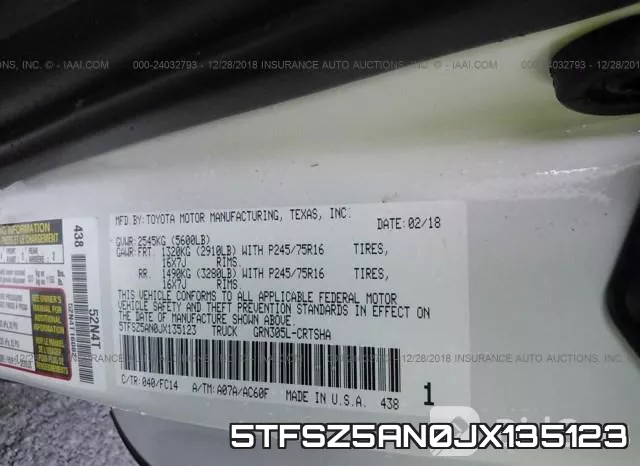 5TFSZ5AN0JX135123 фото 10