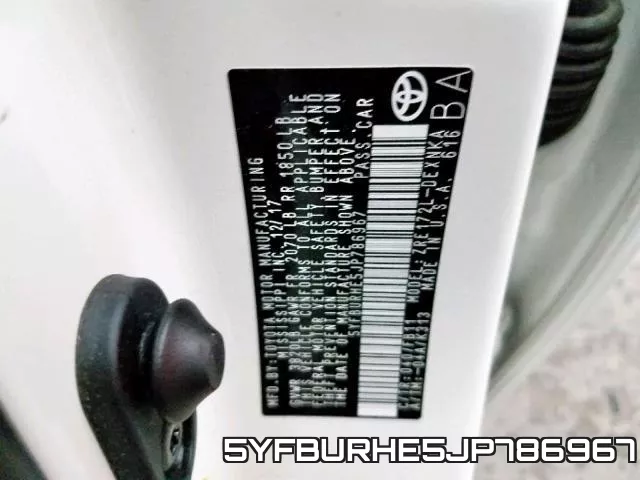 5YFBURHE5JP786967 фото 2