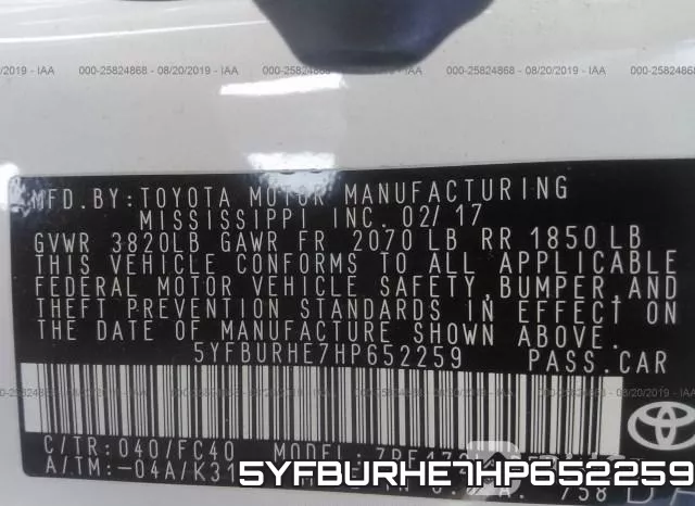 5YFBURHE7HP652259 фото 10