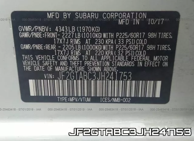 JF2GTABC3JH241753 фото 10