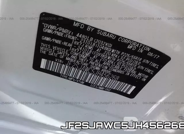 JF2SJAWC5JH456268 фото 10
