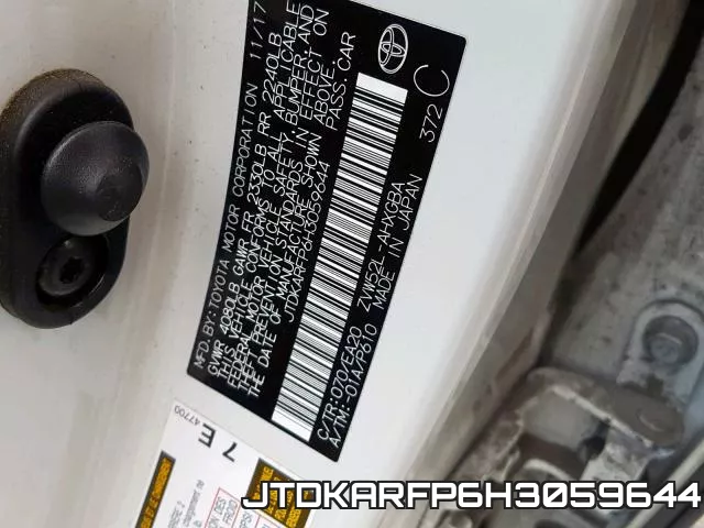 JTDKARFP6H3059644 фото 2