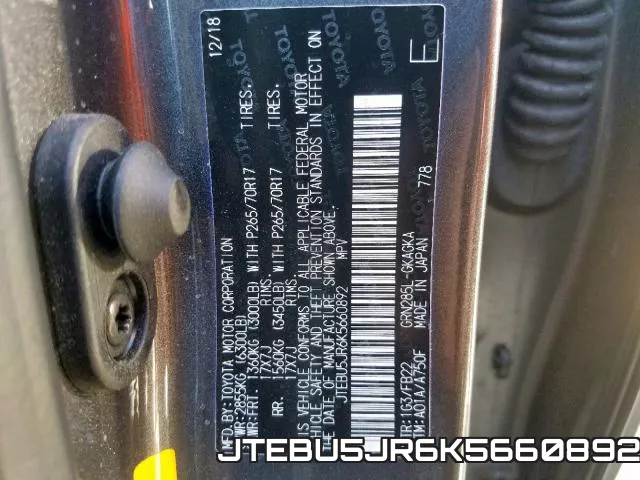 JTEBU5JR6K5660892 фото 2