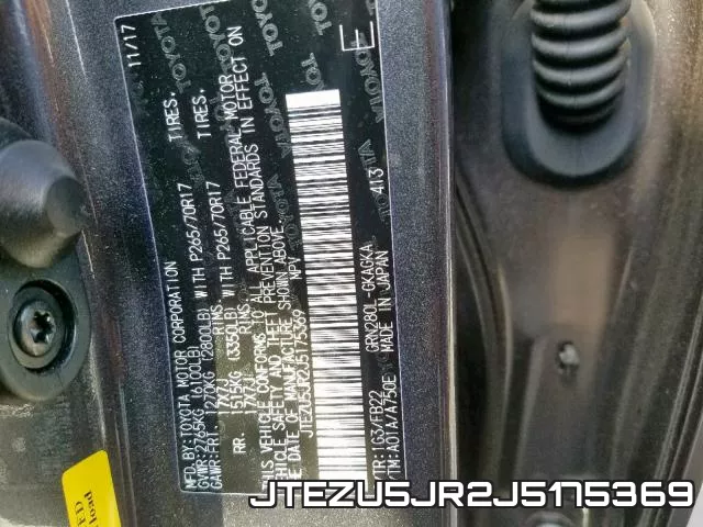 JTEZU5JR2J5175369 фото 2