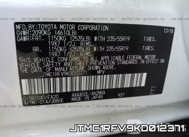 JTMC1RFV9KD012371 фото 9