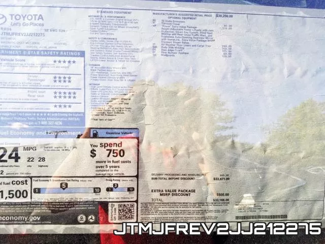 JTMJFREV2JJ212275 фото 10