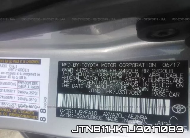 JTNB11HK7J3017083 фото 10