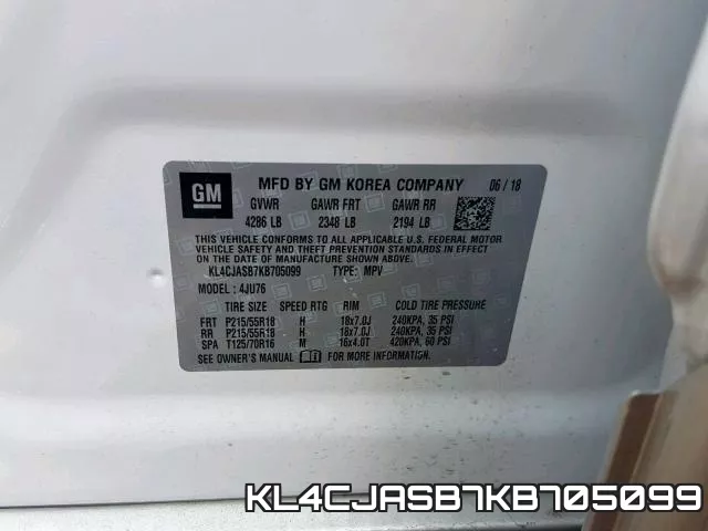 KL4CJASB7KB705099 фото 2