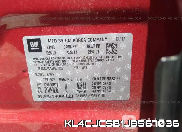 KL4CJCSB1JB567036 фото 10