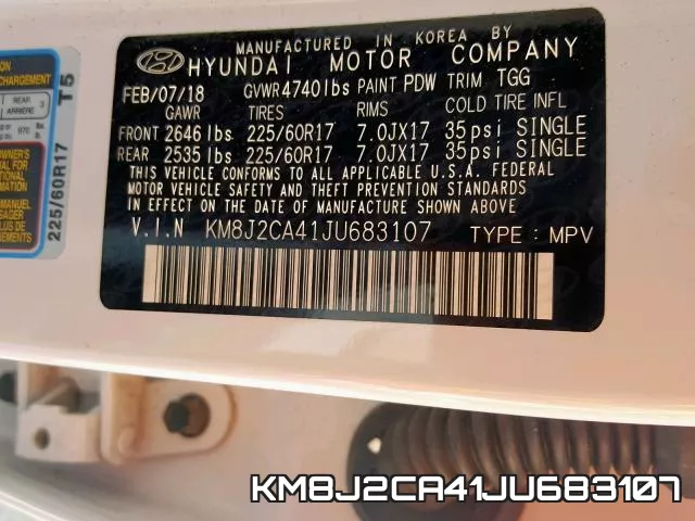KM8J2CA41JU683107 фото 2