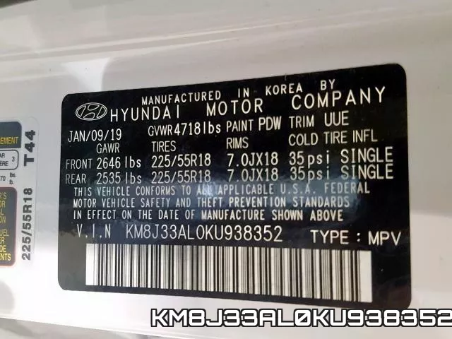 KM8J33AL0KU938352 фото 2