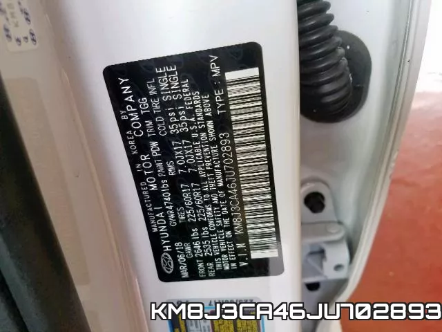 KM8J3CA46JU702893 фото 2