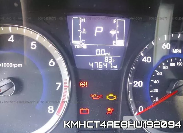 KMHCT4AE8HU192094 фото 8