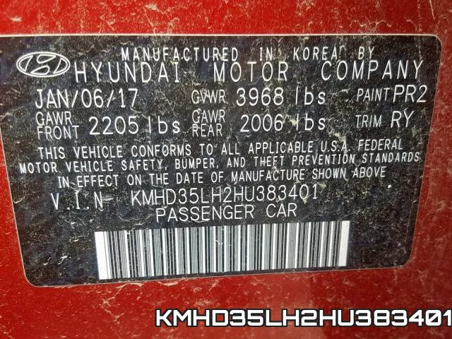 KMHD35LH2HU383401 фото 2