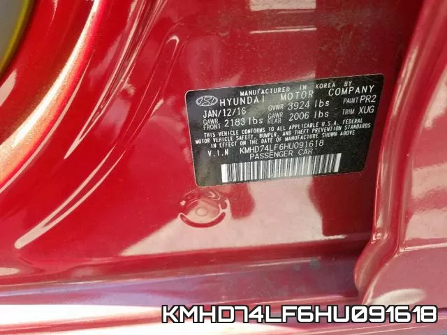 KMHD74LF6HU091618 фото 2
