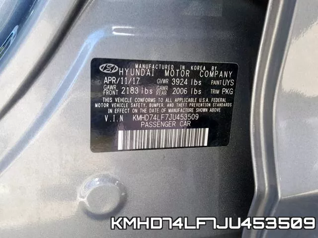 KMHD74LF7JU453509 фото 2