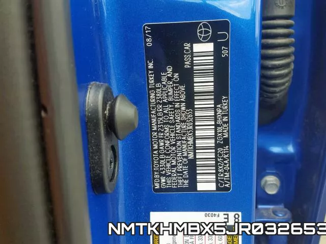 NMTKHMBX5JR032653 фото 2