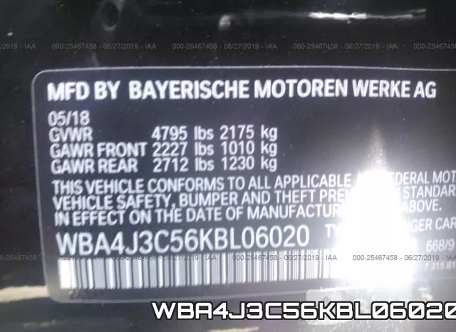 WBA4J3C56KBL06020 фото 10