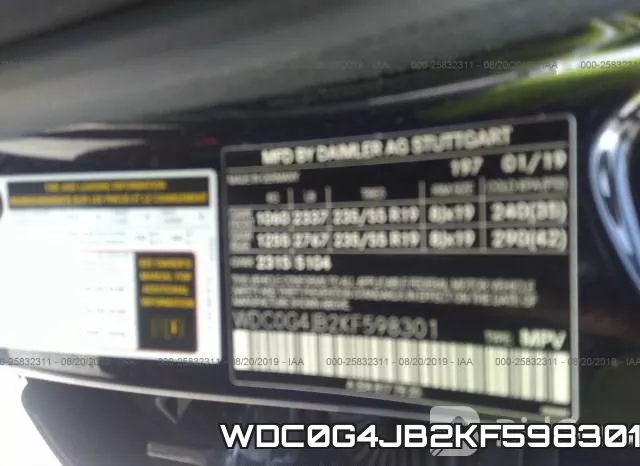 WDC0G4JB2KF598301 фото 10