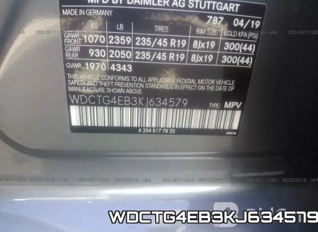 WDCTG4EB3KJ634579 фото 10