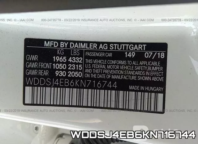 WDDSJ4EB6KN716744 фото 10