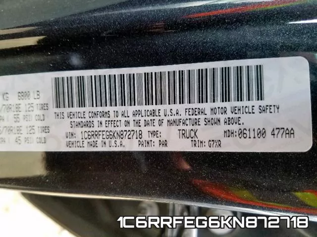 1C6RRFEG6KN872718 фото 2