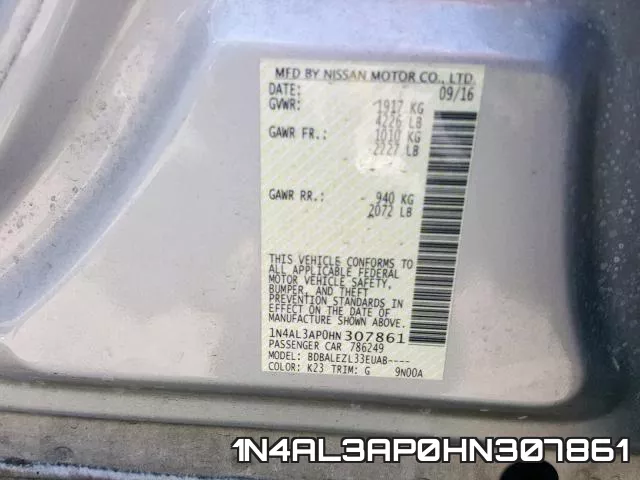 1N4AL3AP0HN307861 фото 2