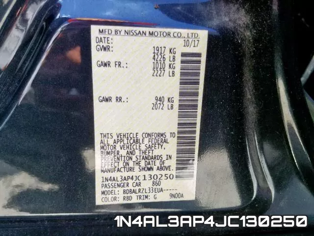 1N4AL3AP4JC130250 фото 2