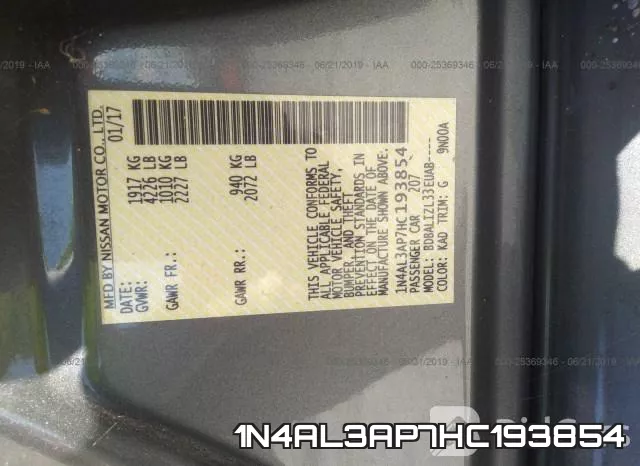1N4AL3AP7HC193854 фото 10