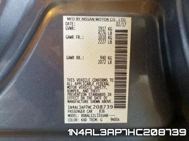 1N4AL3AP7HC208739 фото 2