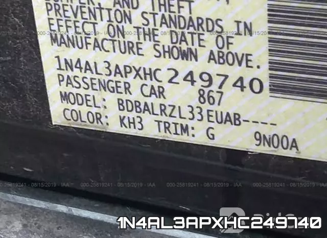 1N4AL3APXHC249740 фото 10