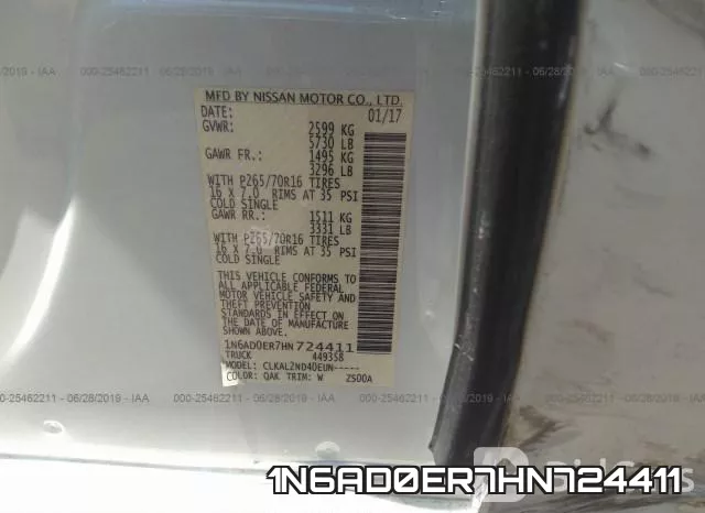 1N6AD0ER7HN724411 фото 9