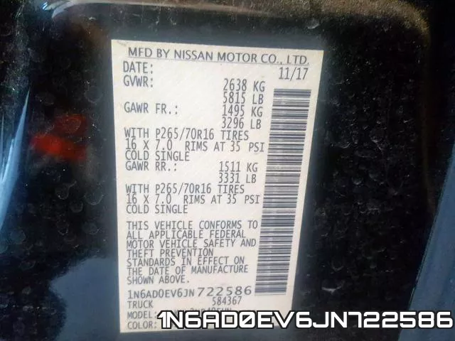 1N6AD0EV6JN722586 фото 2