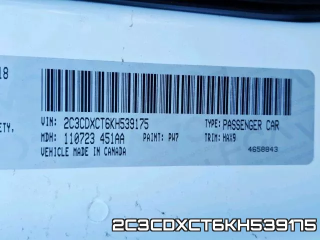 2C3CDXCT6KH539175 фото 2