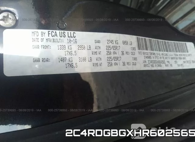 2C4RDGBGXHR602565 фото 10