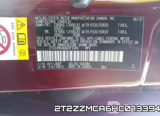 2T2ZZMCA6HC073394 фото 9