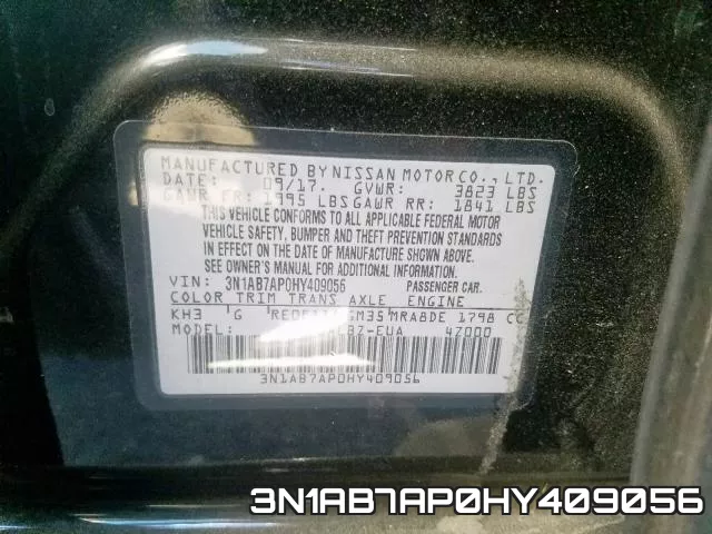 3N1AB7AP0HY409056 фото 2