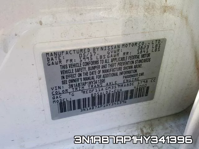 3N1AB7AP1HY341396 фото 2