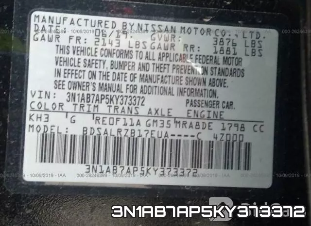 3N1AB7AP5KY373372 фото 10