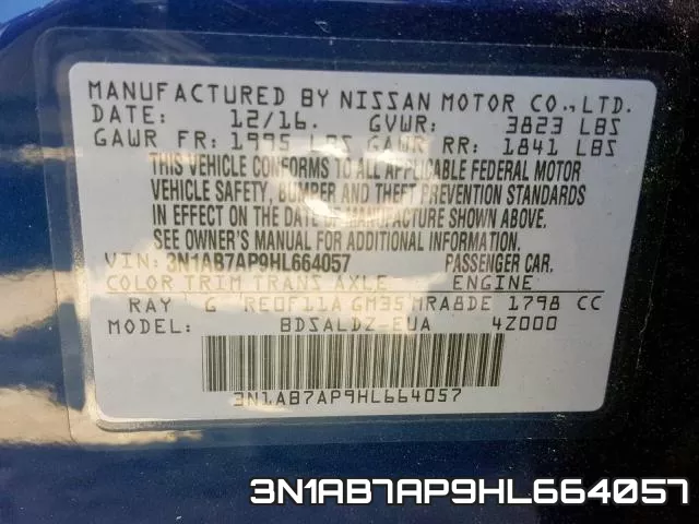 3N1AB7AP9HL664057 фото 2