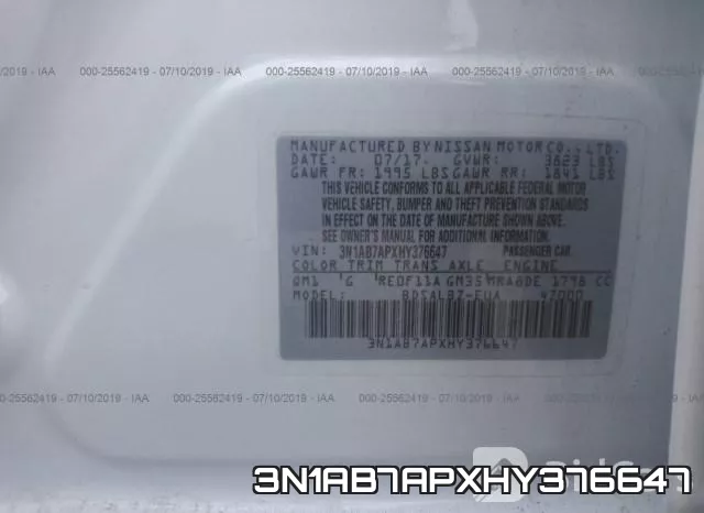 3N1AB7APXHY376647 фото 10