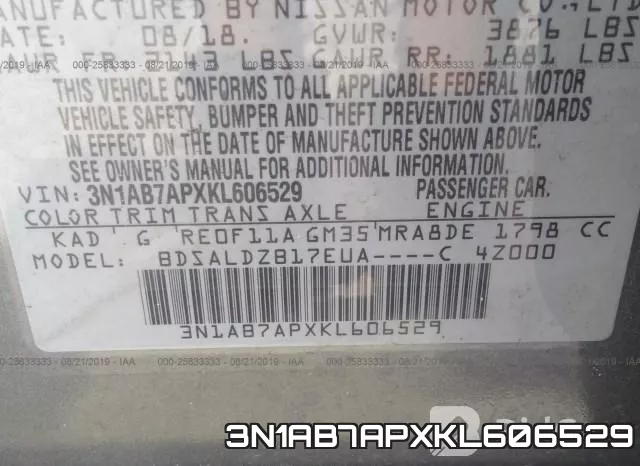 3N1AB7APXKL606529 фото 10