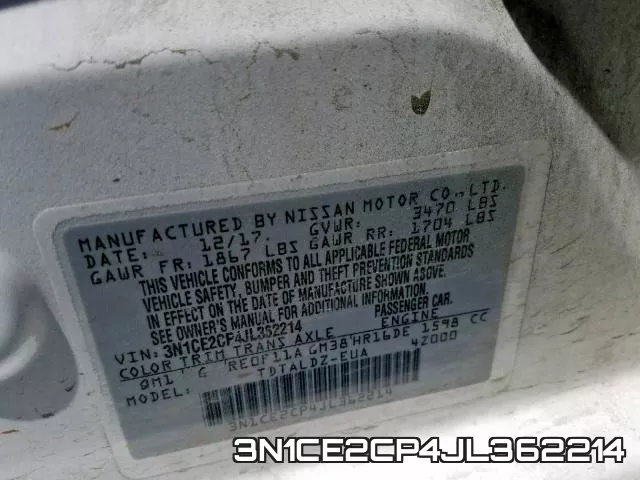 3N1CE2CP4JL362214 фото 2