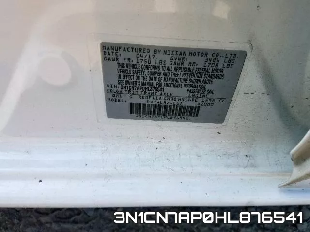 3N1CN7AP0HL876541 фото 2