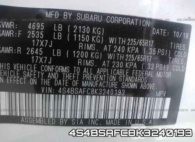 4S4BSAFC8K3240193 фото 10